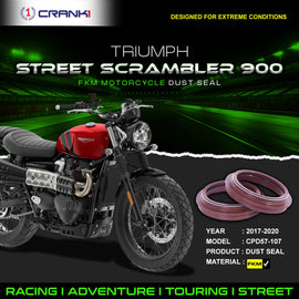 Fork Dust Seals Pair For Triumph Street Scrambler 900 (2017-2020) - CPD57-107 - CRANK1