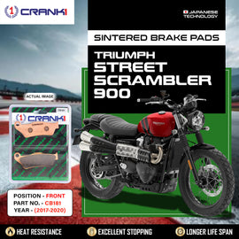 Sintered Brake Pads For Triumph Street Scrambler 900 (2017-2020) - Front - CB181 - 2 Sets Required - CRANK1