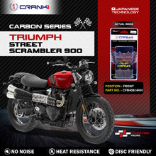 Load image into Gallery viewer, Carbon Brake Pads For Triumph Street Scrambler 900 - Front - CFB406/4 - 1 Set - CRANK1