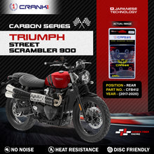 Load image into Gallery viewer, Carbon Brake Pads For Triumph Street Scrambler 900 (2017-2020) - Rear - CFB412 - 1 Set - CRANK1