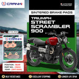 Sintered Brake Pads For Triumph Street Scrambler 900 (2017-2020) - Rear - CB412 - 1 Set - CRANK1