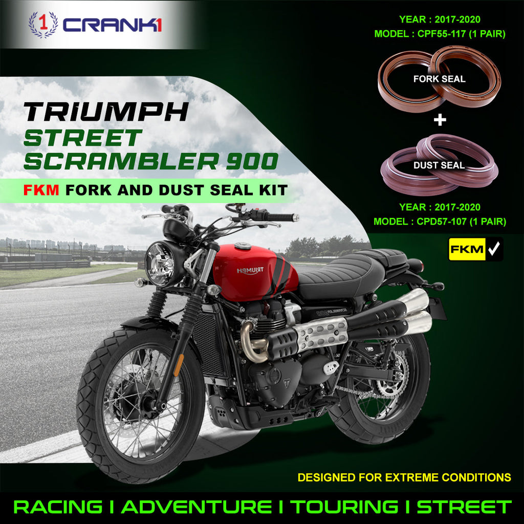 Fork And Dust Seals Kit For Triumph Street Scrambler 900 (2017-2020) - CRANK1