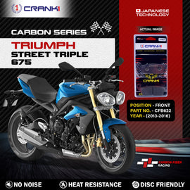 Carbon Brake Pads For Triumph Street Triple 675 (2013-2016) - Front - CFB622 - 2 Sets - CRANK1