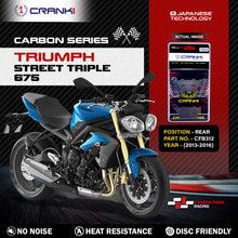 Load image into Gallery viewer, Carbon Brake Pads For Triumph Street Triple 675 (2013-2016) - Rear - CFB312 - 1 Set - CRANK1