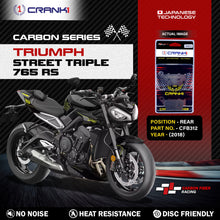 Load image into Gallery viewer, Carbon Brake Pads For Triumph Street Triple 765 RS (2018) - Rear - CFB312 - 1 Set - CRANK1