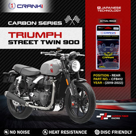 Carbon Brake Pads For Triumph Street Twin 900 (2019-2022) - Rear - CFB412 - 1 Set - CRANK1