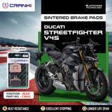 Sintered Brake Pads For Ducati Streetfighter V4S  - Rear - CB662 - 1 Set - CRANK1