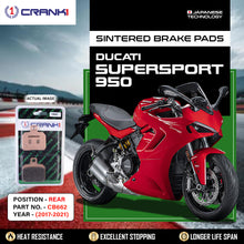 Load image into Gallery viewer, Sintered Brake Pads For Ducati SuperSport 950 (2017-2021) - Rear - CB662 - 1 Set - CRANK1