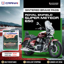 Load image into Gallery viewer, Sintered Brake Pads For Royal Enfield Super Meteor 650 - Rear - CB181 - 1 Set - CRANK1