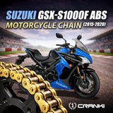 Chain For Suzuki GSX-S1000F ABS (2015-2020) - 525 Pitch x 116 Links Gold (ZVMX) - CRANK1