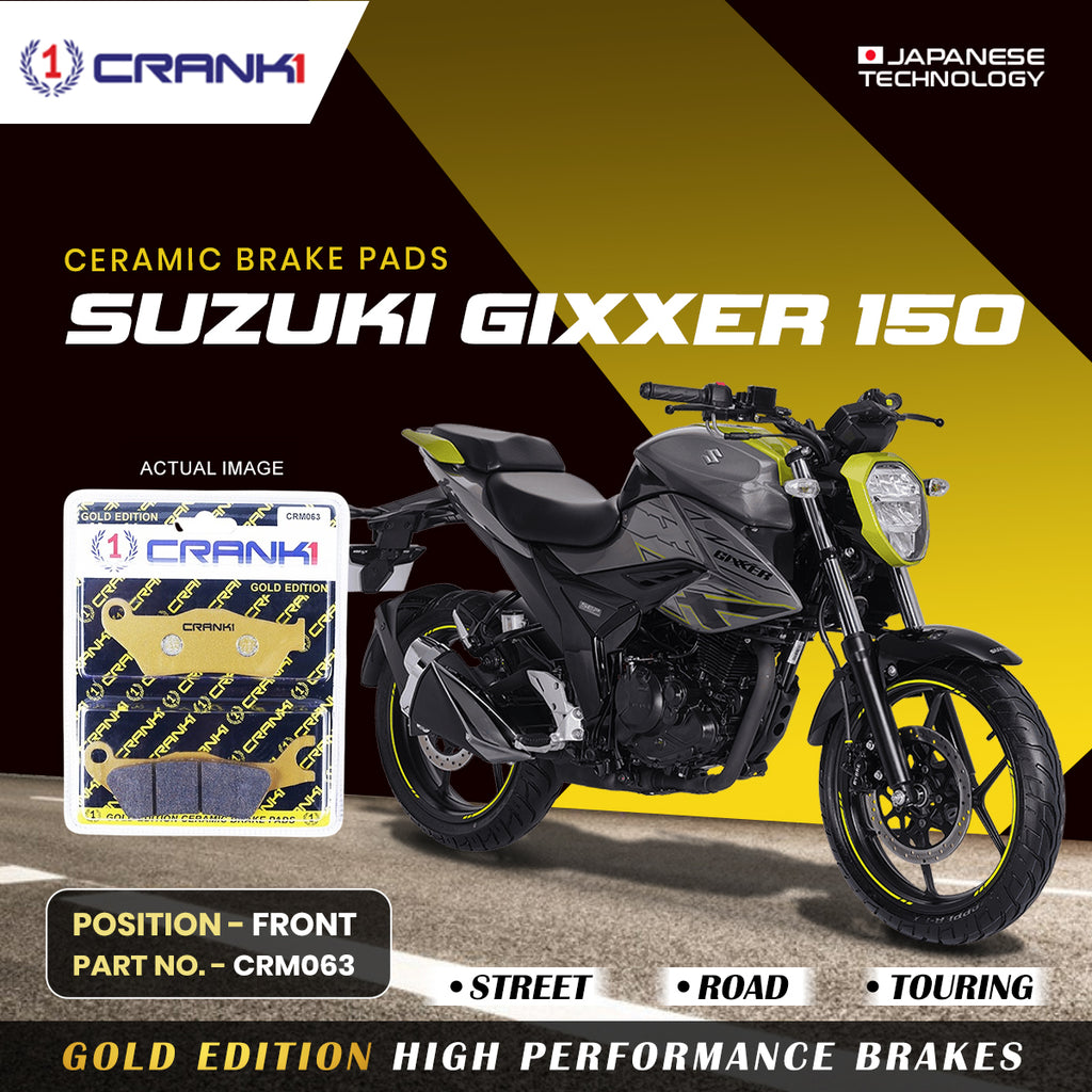 Ceramic Brake Pad For Suzuki Gixxer 150 - Front - CRM063 - 1 Set - CRANK1