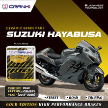 Load image into Gallery viewer, Ceramic Brake Pad For Suzuki Hayabusa (2013-2020) - Rear - CRM953 - 1 Set - Crank1