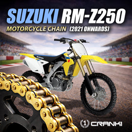 Chain For Suzuki RM-Z250 (2021 Onwards) - 520 Pitch x 114 Links Gold (ZVMX) - CRANK1
