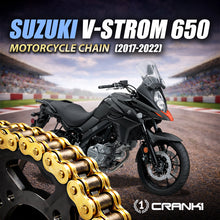 Load image into Gallery viewer, Chain For Suzuki V-Strom 650 (2017-2022) - 525 Pitch x 124 Links Gold (ZVMX) - CRANK1