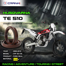 Load image into Gallery viewer, Fork Oil Seals Pair For Husqvarna TE 510 (2008-2010) - CPF55-130 - CRANK1