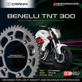 Sprocket For Benelli TNT 300 (2015 Onwards) - Rear - CPR15.42T - CRANK1
