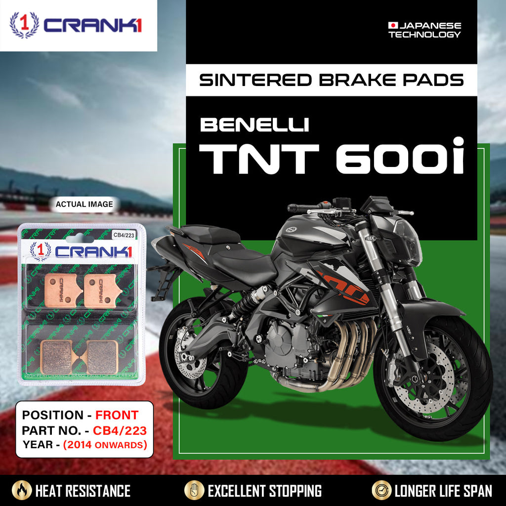 Sintered Brake Pads For Benelli TNT 600i (2014 Onwards) - Front - CB4/223 - 2 Sets  - CRANK1