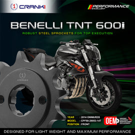 Sprocket For Benelli TNT 600i (2014 Onwards) - Front - CPF50-29053-14T - CRANK1