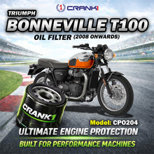 Load image into Gallery viewer, Oil Filter For Triumph Bonneville T100 (2008 Onwards) - CPO204 - CRANK1
