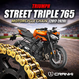Chain For Triumph Street Triple 765 (2017-2020) - 525 Pitch x 118 Links Gold (ZVMX) - CRANK1