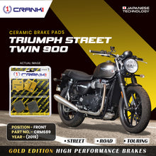 Load image into Gallery viewer, Ceramic Brake Pad For Triumph Street Twin 900 (2019) - Front - CRM689 - 2 Sets - CRANK1