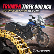Load image into Gallery viewer, Chain For Triumph Tiger 800 XCX (2015-2017) - 525 Pitch x 124 Links Gold (ZVMX) - CRANK1
