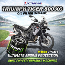 Load image into Gallery viewer, Oil Filter For Triumph Tiger 800 XC (2011-2017) - CPO204 - CRANK1
