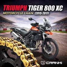 Load image into Gallery viewer, Chain For Triumph Tiger 800 XC (2015-2017) - 525 Pitch x 124 Links Gold (ZVMX) (Copy) - CRANK1