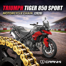 Load image into Gallery viewer, Chain For Triumph Tiger 850 Sport (2020) - 525 Pitch x 122 Links Gold (ZVMX) - CRANK1