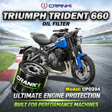 Load image into Gallery viewer, Oil Filter For Triumph Trident 660 - CPO204 - CRANK1