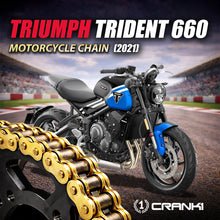 Load image into Gallery viewer, Chain For Triumph Trident 660 (2021) - 520 Pitch x 120 Links Gold (ZVMX) - CRANK1