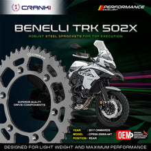 Load image into Gallery viewer, Sprocket For Benelli TRK 502X (2017 Onwards) - Rear - CPR50-29065-44T - CRANK1