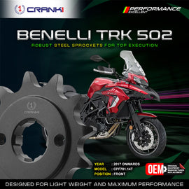 Sprocket For Benelli TRK 502 (2017 Onwards) - Front - CPF781.14T - CRANK1
