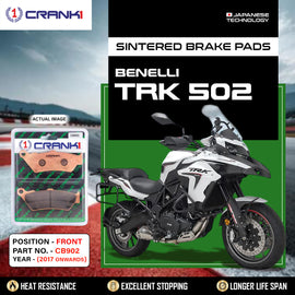 Sintered Brake Pads For Benelli TRK 502 (2017 Onwards) - Front - CB902 - 2 Sets  - CRANK1