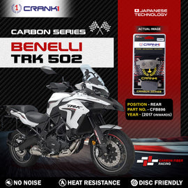 Carbon Brake Pads For Benelli TRK 502 (2017 Onwards) - Rear - CFB896 - 1 Set - CRANK1