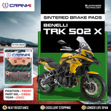 Load image into Gallery viewer, Sintered Brake Pads For Benelli TRK 502 X (2021) - Front - CB902 - 1 Set - CRANK1