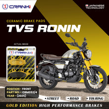 Load image into Gallery viewer, Ceramic Brake Pad For TVS Ronin (2025) - Front - CRM052/4 - 1 Set - Crank1