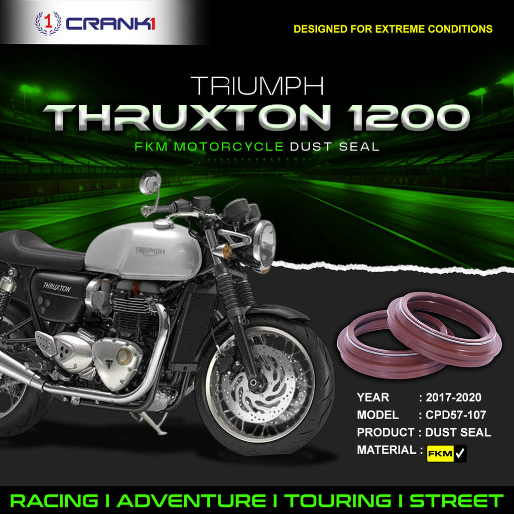 Fork Dust Seals Pair For Triumph Thruxton 1200 (2017-2020) - CPD57-107 - CRANK1