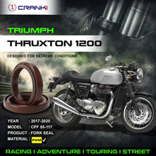 Load image into Gallery viewer, Fork Oil Seals Pair For Triumph Thruxton 1200 (2017-2020) - CPF55-117 - CRANK1