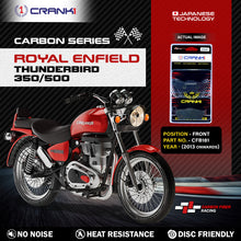 Load image into Gallery viewer, Carbon Brake Pads For Royal Enfield Thunderbird 350/500 (2013 Onwards) - Front - CFB181 - 1 Set - CRANK1