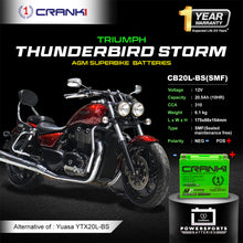 Load image into Gallery viewer, Battery For Triumph Thunderbird Storm (2009-2018) - CB20L-BS - Factory Activated - CRANK1