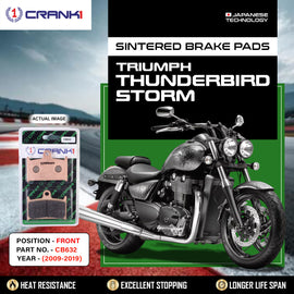 Sintered Brake Pads For Triumph Thunderbird Storm (2009-2019) - Front - CB632 - 2 Sets - CRANK1