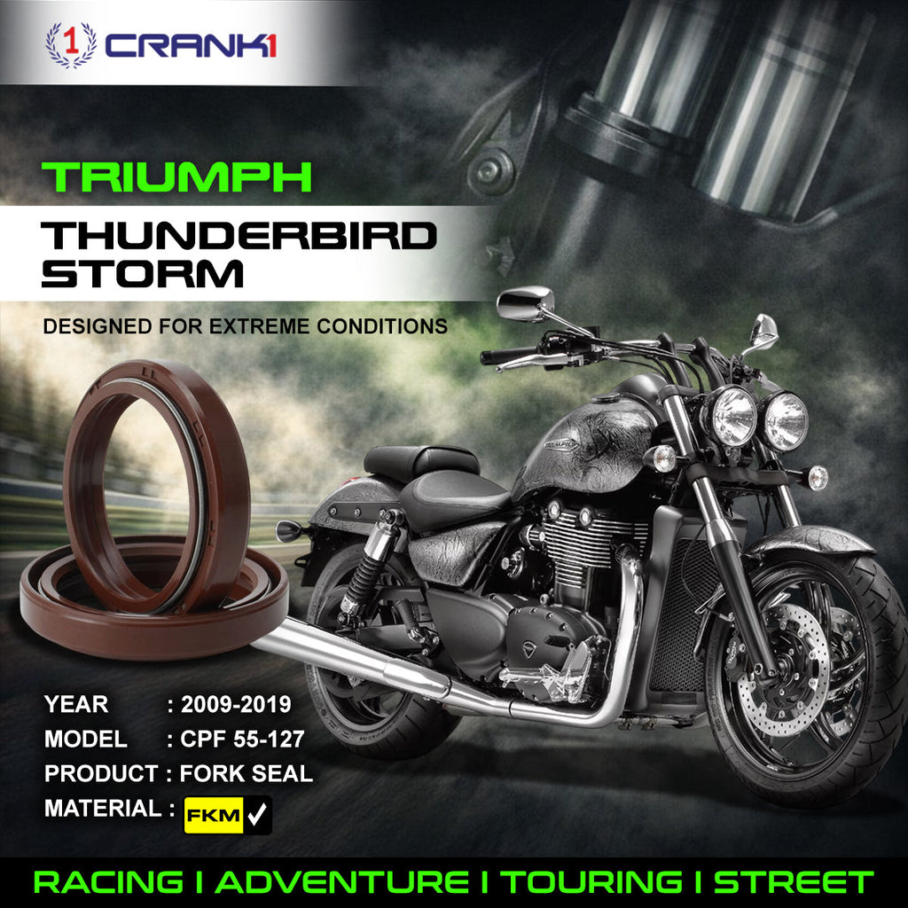 Fork Oil Seals Pair For Triumph Thunderbird Storm (2009-2019) - CPF55-127 - CRANK1