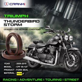Fork Oil Seals Pair For Triumph Thunderbird Storm (2009-2019) - CPF55-127 - CRANK1