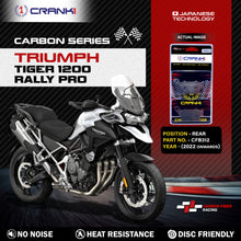 Load image into Gallery viewer, Carbon Brake Pads For Triumph Tiger 1200 Rally Pro (2022 Onwards) - Rear - CFB312 - 1 Set - CRANK1