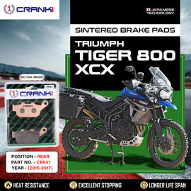 Sintered Brake Pads For Triumph Tiger 800 XCX (2015-2017) - Rear - CB041 - 1 Set - CRANK1