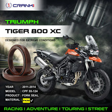 Load image into Gallery viewer, Fork Oil Seals Pair For Triumph Tiger 800 XC (2011-2014) - CPF55-124 - CRANK1