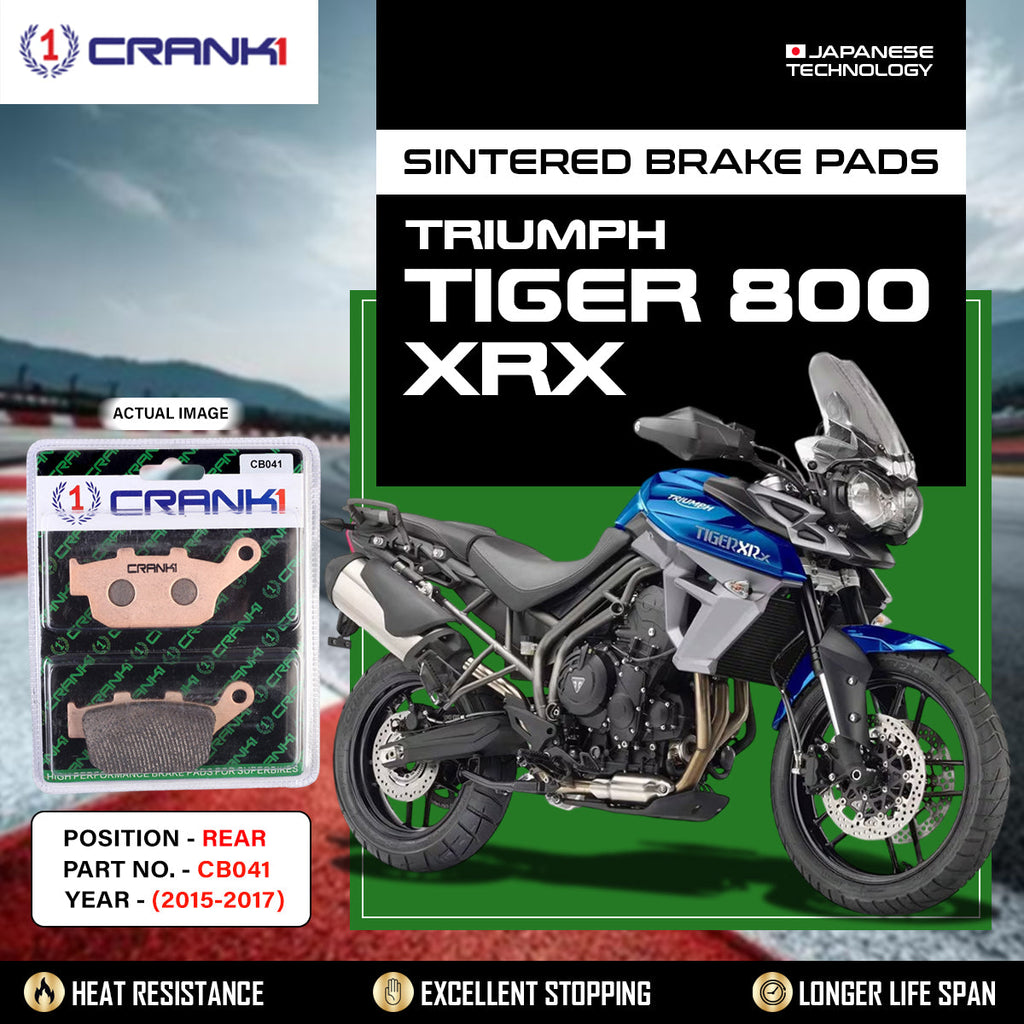 Sintered Brake Pads For Triumph Tiger 800 XRX (2015-2017) - Rear - CB041 - 1 Set - CRANK1