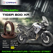 Load image into Gallery viewer, Fork Oil Seals Pair For Triumph Tiger 800 XR (2015-2017) - CPF55-120 - CRANK1