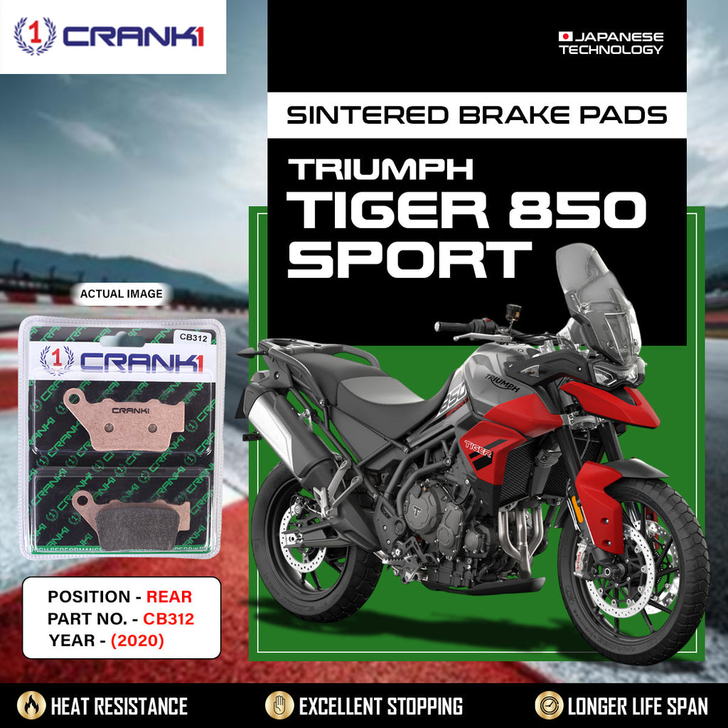 Sintered Brake Pads For Triumph Tiger 850 Sport (2020) - Rear - CB312 - 1 Set - CRANK1